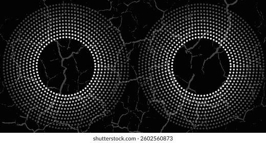 Vector dotted speed lines in vortex form. Geometric art. Segmented circle. Arc lines. Trendy design element for frame, round logo, sign, symbol, web, prints, posters, template, pattern, backdrop