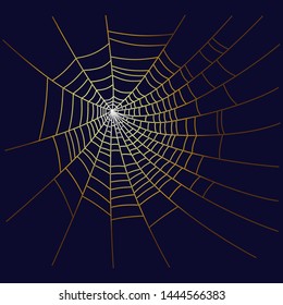 Vector dotted spiderweb with a gradient on a dark background. EPS10.