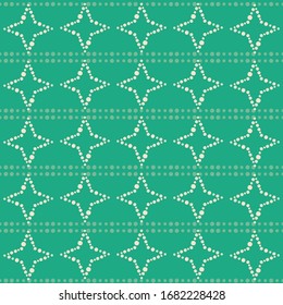 Vector dotted stars seamless pattern background