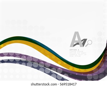 Vector dotted wave template. Background for workflow layout, diagram, number options or web design