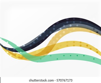 Vector dotted wave template. Background for workflow layout, diagram, number options or web design