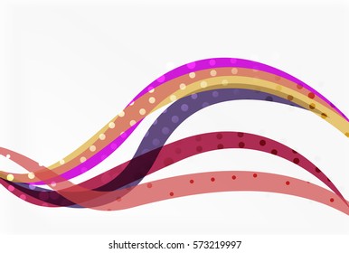 Vector dotted wave template. Background for workflow layout, diagram, number options or web design