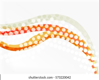 Vector dotted wave template. Background for workflow layout, diagram, number options or web design