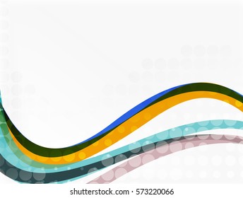 Vector dotted wave template. Background for workflow layout, diagram, number options or web design