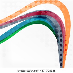 Vector dotted wave template. Background for workflow layout, diagram, number options or web design