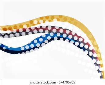 Vector dotted wave template. Background for workflow layout, diagram, number options or web design