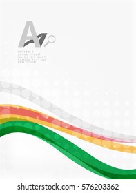 Vector dotted wave template. Background for workflow layout, diagram, number options or web design