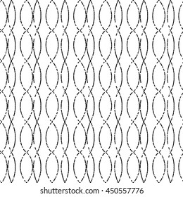 Vector dotted waved pattern on background.