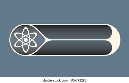Vector double buttons for your text and science symbol