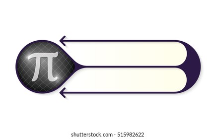 Vector double buttons for your text and pi symbol