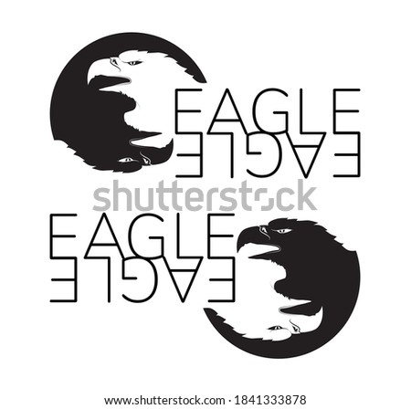 Vector double eagle head logo