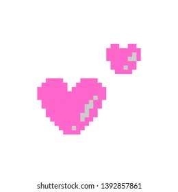 Vector Pixel Art Heart Card Background Stock Vector (Royalty Free ...