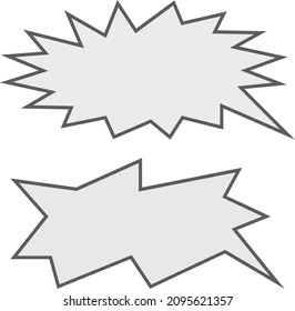 Vector double speech bubble text shout black and white