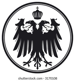 vector double-headed eagle with crown