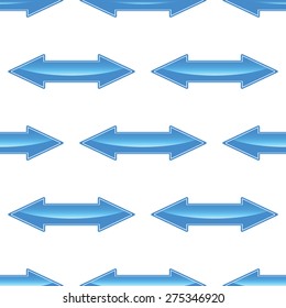 Vector double-sided arrow repeated on white background