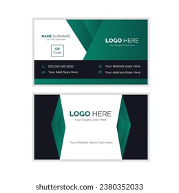 Vector double-sided creative, Modern and clean style professional business card template and Visiting card for business and personal use. 