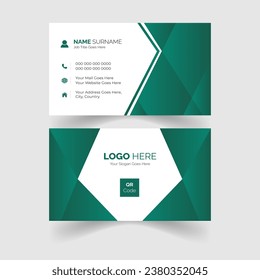 Vector double-sided creative, Modern and clean style professional business card template and Visiting card for business and personal use. 
