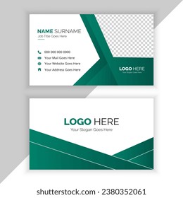 Vector double-sided creative, Modern and clean style professional business card template and Visiting card for business and personal use. 
