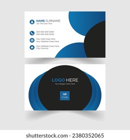 Vector double-sided creative, Modern and clean style professional business card template and Visiting card for business and personal use. 