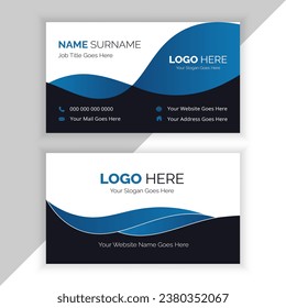 Vector double-sided creative, Modern and clean style professional business card template and Visiting card for business and personal use. 