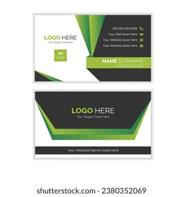 Vector double-sided creative, Modern and clean style professional business card template and Visiting card for business and personal use. 