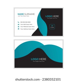 Vector double-sided creative, Modern and clean style professional business card template and Visiting card for business and personal use. 