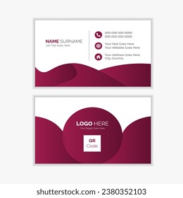 Vector double-sided creative, Modern and clean style professional business card template and Visiting card for business and personal use. 