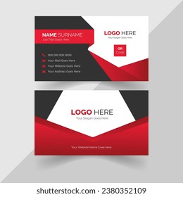 Vector double-sided creative, Modern and clean style professional business card template and Visiting card for business and personal use. 
