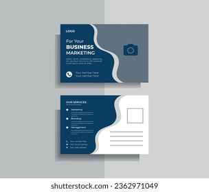  vector double-sided creative Professional modern simple post card template