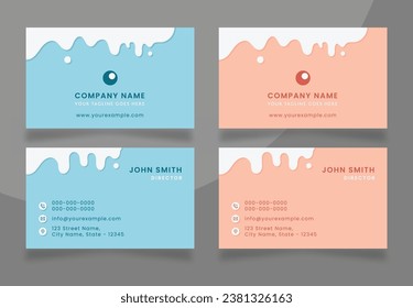Vector double-sided modern business card template