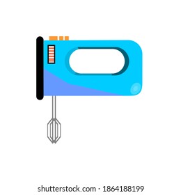 vector of a dough mixer in blue on white background