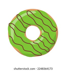 Vektor-Doughmutter einzeln auf weißem Hintergrund