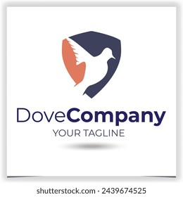 Vector dove logo design template