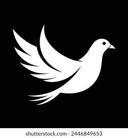  Vector of Dove on Crisp White