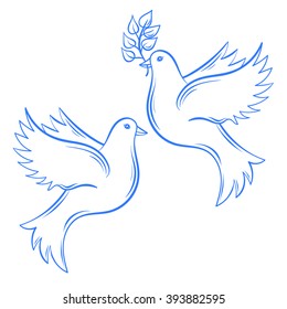ベクター鳩 手描きの平和のハトイラストとオリーブの枝のハト 手描きの芸術的な装飾的な飛ぶ鳩 国際平和の日のはがき ハト の鳥 のベクター画像素材 ロイヤリティフリー Shutterstock