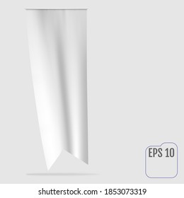Vector dovetail flag mockup. White flag