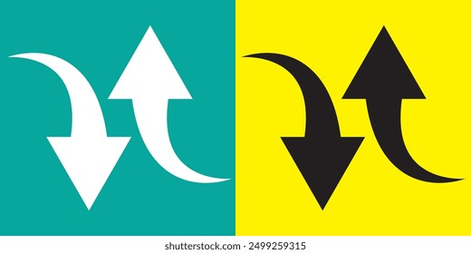 Vector Up and down arrow flat style. up and down arrows icon vector. EPS 10.