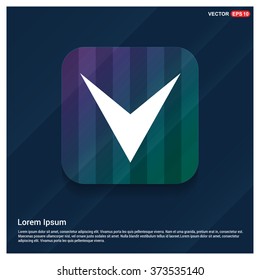 Vector Down arrow icon. Vector arrow icon