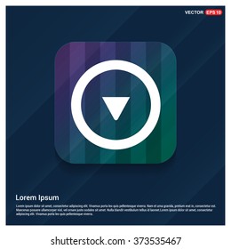 Vector Down arrow icon. Vector arrow icon