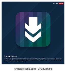 Vector Down arrow icon. Vector arrow icon
