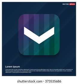 Vector Down arrow icon. Vector arrow icon