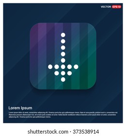 Vector Down arrow icon. Vector arrow icon
