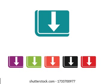 Flecha de descarga del vector - Descargar icono de instalación - Descargando símbolo 