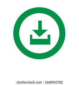 vector download button, downloading sign symbol