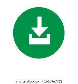 Schaltfläche zum Herunterladen der Vektorillustration, Symbol für das Herunterladen von Zeichen