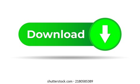 Vector DOWNLOAD button. Download green button graphic illustration.