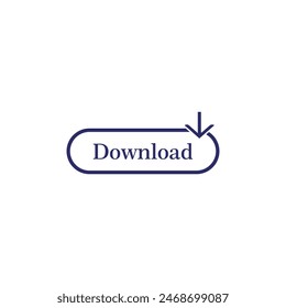 vector download button icon, vector icon
