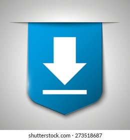 Vector download button / icon for websites (UI) or applications (app) for smartphones or tablets