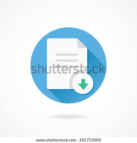 Vector Download Document Icon