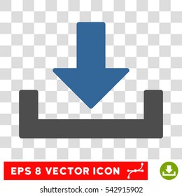Vector Download EPS vector icon. Illustration style is flat iconic bicolor cobalt and gray symbol on a transparent background.